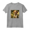 Foxhound Inglese Cane Giardino Fiori - Maglietta Pittura Animale Domestico per Mamma e Papà - Ideale per Regalo Unico