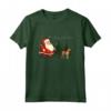 Divertente Cane Foxhound Inglese Babbo Natale Passeggiata di Natale Maglietta - Regalo Perfetto per Amanti dei Cani a Natale