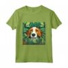 Inglese Foxhound Cane Mamma Papà Pianta Amante Nascondere nelle Foglie - Maglietta Regalo per Amanti dei Cani - Ideale per Natale, Compleanni o San Valentino