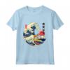 Inglese Foxhound Giapponese Kanagawa Wave Surf Cane Leale Maglietta - Regalo per Proprietari di Cani e Amanti dell'Arte Giapponese - Leggera e Confortevole