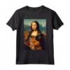 Mona Lisa + Gatto Maglietta - Creative Artistic Tee for Cat Lovers