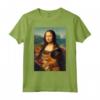 Mona Lisa + Gatto Maglietta - Creative Artistic Tee for Cat Lovers