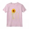 Magliette Grafiche del Gatto - Maglietta del Girasole del Gatto con Motivo Floreale - Ideale per Amanti dei Gatti
