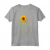 Magliette Grafiche del Gatto - Maglietta del Girasole del Gatto con Motivo Floreale - Ideale per Amanti dei Gatti