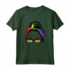 Gay Mom Messy Hair Bun LGBTQ Rainbow Pride Women Lesbian Maglietta - Love Wins T-Shirt for Equality Protest and Support