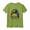Gay Mom Messy Hair Bun LGBTQ Rainbow Pride Women Lesbian Maglietta - Love Wins T-Shirt for Equality Protest and Support