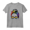Gay Mom Messy Hair Bun LGBTQ Rainbow Pride Women Lesbian Maglietta - Love Wins T-Shirt for Equality Protest and Support