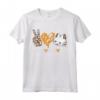 Peace Love Cats - Maglietta divertente sull'adozione degli animali - Ideale per amanti degli animali e soccorritori di animali