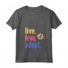 Donna Live Love Adotta Retro Vintage Genitori Adottivi Presenti - Maglietta con Collo a V - Regalo per Genitori Adottivi
