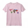 Paesi Bandiere Bambini - Mappe del Mondo Ragazzi - Maglietta con Bandiere e Mappe per Viaggiatori e Insegnanti di Geografia