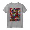 International World Flags T-shirt Bandiere Mappa del Mondo - Ideale per Viaggiatori e Insegnanti di Geografia - Acquista Maglietta con Bandiere del Mondo