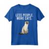 Meno Persone Più Gatti - Maglietta Divertente Balinese-Giavanese per Amanti dei Gatti - Ideale come Regalo