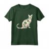 Regalo delle donne hawaiane del gatto floreale della stampa della ragazza del fiore giavanese Maglietta - Moda Tropicale per Amanti dei Gatti - Idea Regalo Unica per Compleanni o Vacanze