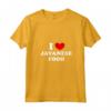 I Love Javanese Food - Maglietta con Collo a V per Appassionati del Cibo Giavanese - Design Vintage per Mostrare il Tuo Amore
