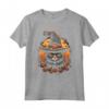 Maglietta Grafica Halloween con Gatto Giavanese - T-shirt Divertente per Uomo e Donna - Ideale per Halloween tutto l'anno