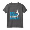 Eat Sleep Serve - Divertente Maglietta da Tennis Regalo per Giocatore di Tennis - Ideale per Natale