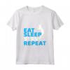 Eat Sleep Serve - Divertente Maglietta da Tennis Regalo per Giocatore di Tennis - Ideale per Natale