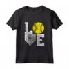 Love Softball T Shirt Ragazze Mamma Donne Vintage - Ideale Regalo Maglietta per Giocatori di Softball - Camicie in Stile Retro