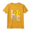 Love Softball T Shirt Ragazze Mamma Donne Vintage - Ideale Regalo Maglietta per Giocatori di Softball - Camicie in Stile Retro