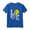 Love Softball T Shirt Ragazze Mamma Donne Vintage - Ideale Regalo Maglietta per Giocatori di Softball - Camicie in Stile Retro