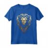 HapTiger Gaming - Logo Alliance Stemma Metallico - Maglietta Epica per Fan dell'Alleanza