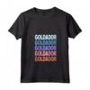 Donna Funny Modern Goldador Maglietta con Collo a V - Repeated Text Design - Ideal for Dog Lovers