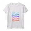 Donna Funny Modern Goldador Maglietta con Collo a V - Repeated Text Design - Ideal for Dog Lovers