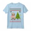 Simpatico Regalo Natalizio a Forma di Cane in Pino Goldador Maglietta - Regalo Unico per Amanti dei Cani - Ideale per Natale e Feste
