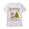Simpatico Regalo Natalizio a Forma di Cane in Pino Goldador Maglietta - Regalo Unico per Amanti dei Cani - Ideale per Natale e Feste