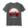 Goldador - Sagoma di cane carino e tramonto Maglietta - Abbigliamento per Amanti dei Goldador - Regalo Unico per Proprietari di Cani