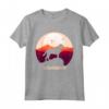 Goldador - Sagoma di cane carino e tramonto Maglietta - Abbigliamento per Amanti dei Goldador - Regalo Unico per Proprietari di Cani