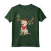 Giallo Goldador Splendida Renna Luci di Natale Albero Maglietta - Maglietta Cane Natale Divertente per Amanti del Cane e del Natale