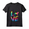 Donna Goldador Tie Dye Love Dog Mamma Papà Maglietta con Collo a V - Regalo per Genitori di Cani - Ideale per Compleanni, Natale, o Ringraziamento