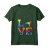 Donna Love Goldador Tie Dye Cane Mamma Papà Maglietta con Collo a V - Ideale Regalo per Amanti dei Cani - Light Fit