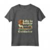 Donna Life is Better with a Goldador - Maglietta Vintage per Mamma Papà - Regalo Divertente per Amanti dei Cani