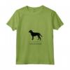 Donna Silhouette Nera Goldador Maglietta con Collo a V - Design Originale HapTiger - Ideale per Amanti dei Cani