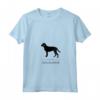 Donna Silhouette Nera Goldador Maglietta con Collo a V - Design Originale HapTiger - Ideale per Amanti dei Cani