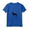 Donna Silhouette Nera Goldador Maglietta con Collo a V - Design Originale HapTiger - Ideale per Amanti dei Cani