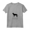 Donna Silhouette Nera Goldador Maglietta con Collo a V - Design Originale HapTiger - Ideale per Amanti dei Cani