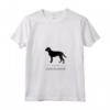 Donna Silhouette Nera Goldador Maglietta con Collo a V - Design Originale HapTiger - Ideale per Amanti dei Cani