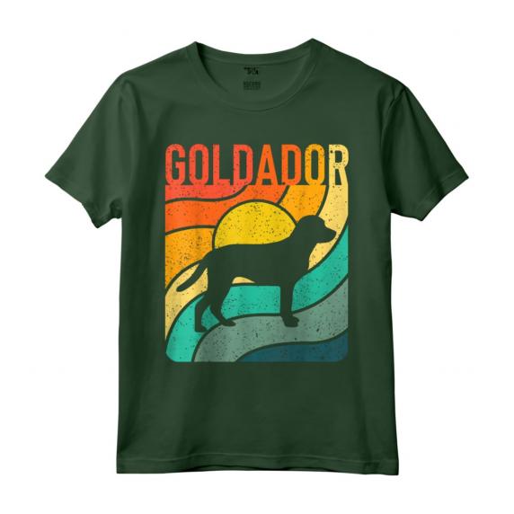 Goldador Vintage Retro Cane Mamma Papà - Maglietta Regalo per Amanti degli Animali Domestici - Ideale per Genitori di Goldador