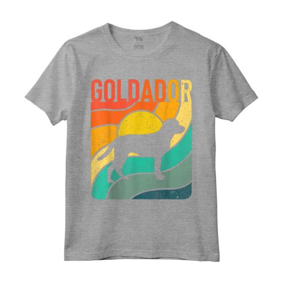 Goldador Vintage Retro Cane Mamma Papà - Maglietta Regalo per Amanti degli Animali Domestici - Ideale per Genitori di Goldador