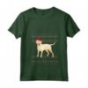 Donna Goldador Natale Maglietta con Collo a V - Design Natalizio Cane Labrador Dorato - Regalo Unico per Mamma o Papà Goldador
