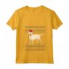 Donna Goldador Natale Maglietta con Collo a V - Design Natalizio Cane Labrador Dorato - Regalo Unico per Mamma o Papà Goldador