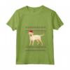 Donna Goldador Natale Maglietta con Collo a V - Design Natalizio Cane Labrador Dorato - Regalo Unico per Mamma o Papà Goldador