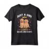 Just a Girl who Loves Golden Retrievers Maglietta - Ideale per Amanti dei Golden Retriever e Proprietari - Design Carino