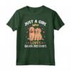 Just a Girl who Loves Golden Retrievers Maglietta - Ideale per Amanti dei Golden Retriever e Proprietari - Design Carino