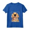 Donna Golden Retriever che mangia - Cane con una fetta di pizza Maglietta con Collo a V - Pizza Lover Golden Retriever - Ideale per amanti dei cani e della pizza