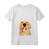 Donna Golden Retriever che mangia - Cane con una fetta di pizza Maglietta con Collo a V - Pizza Lover Golden Retriever - Ideale per amanti dei cani e della pizza