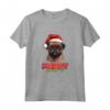 Divertente Cane Grifone di Bruxelles con Cappello di Babbo Natale - Maglietta Natalizia per Tutta la Famiglia - Idea Regalo per Natale e Capodanno